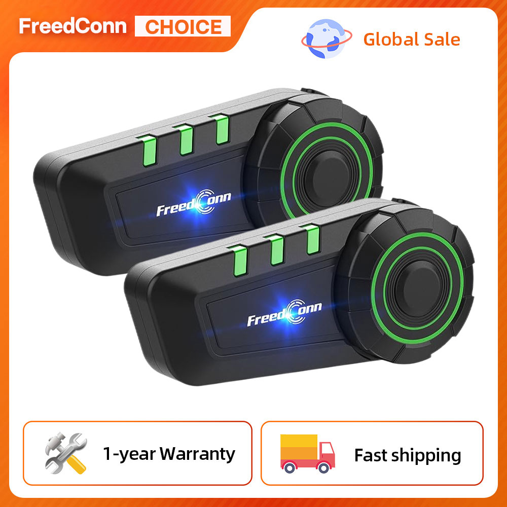 Helmet Headset Noise Cancellation - FreedConn 오토바이 헬멧 헤드셋, FM IP65