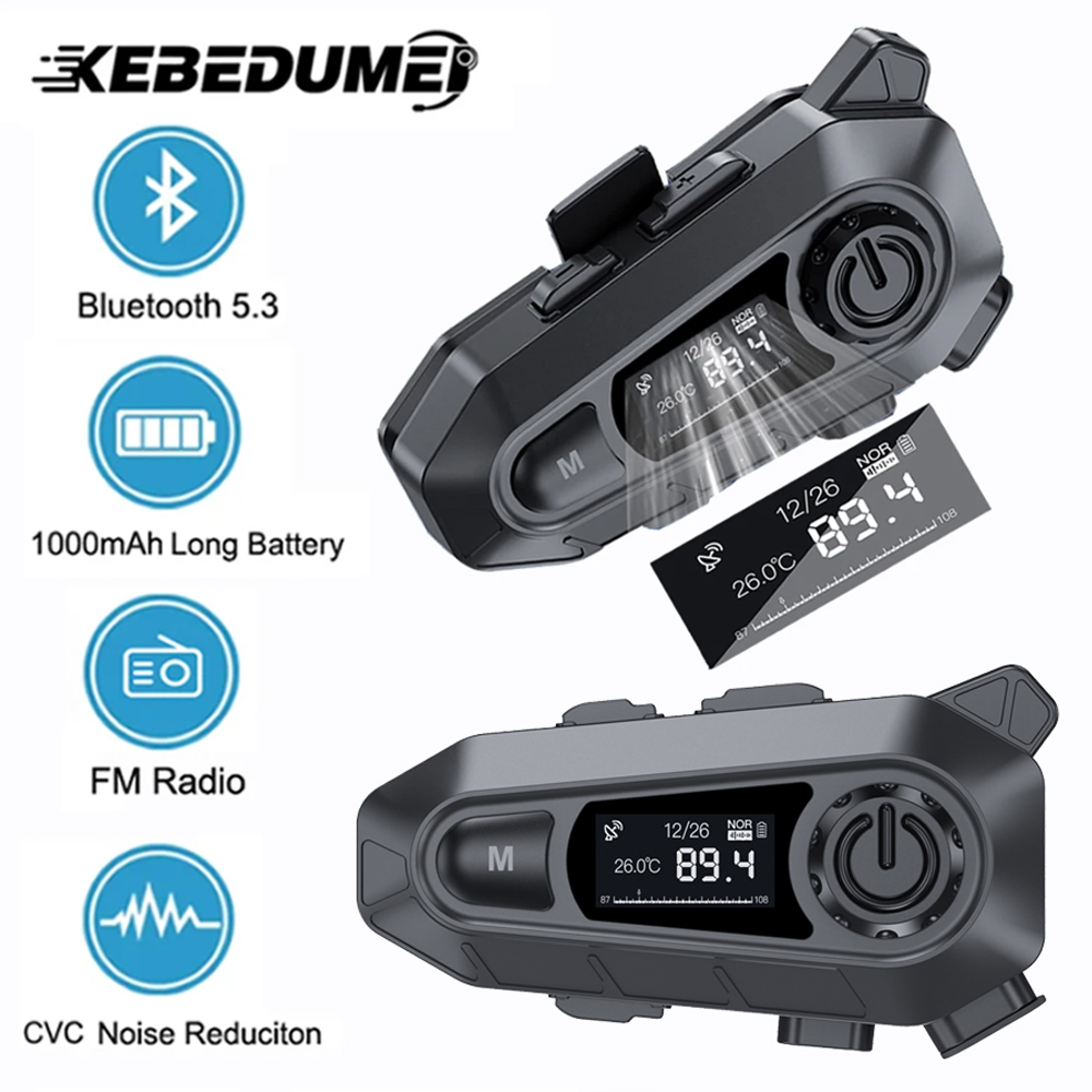 Motorcycle Intercom With Fm Radio - 오토바이 헬멧 헤드셋, FM 라디오, 무선