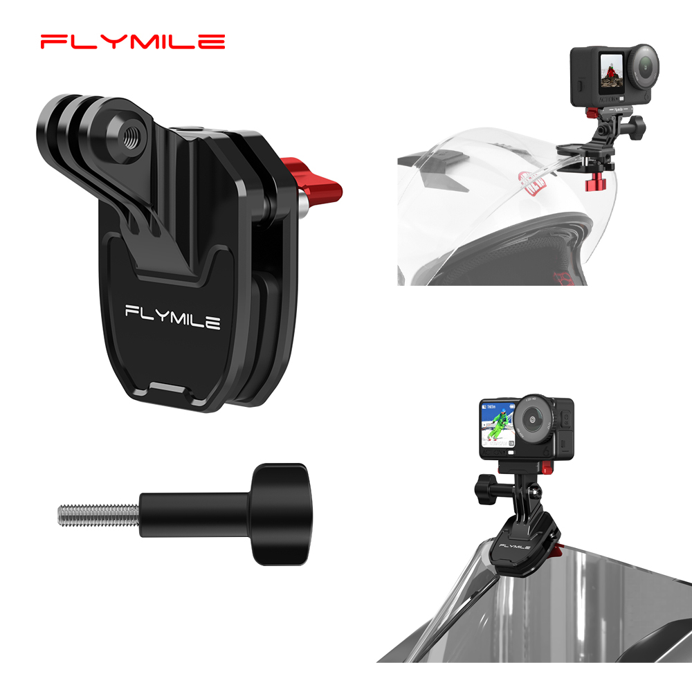 Helmet Communication System Camera - 플라이마일 오토바이 윈드스크린 클립, DJI 액션/Insta360/고프로