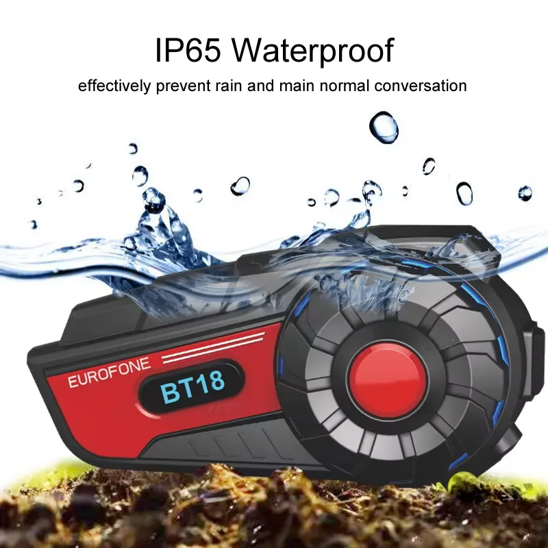 Helmet Bluetooth Headset Waterproof - BT18 오토바이 헬멧 인터콤 IP67 방수