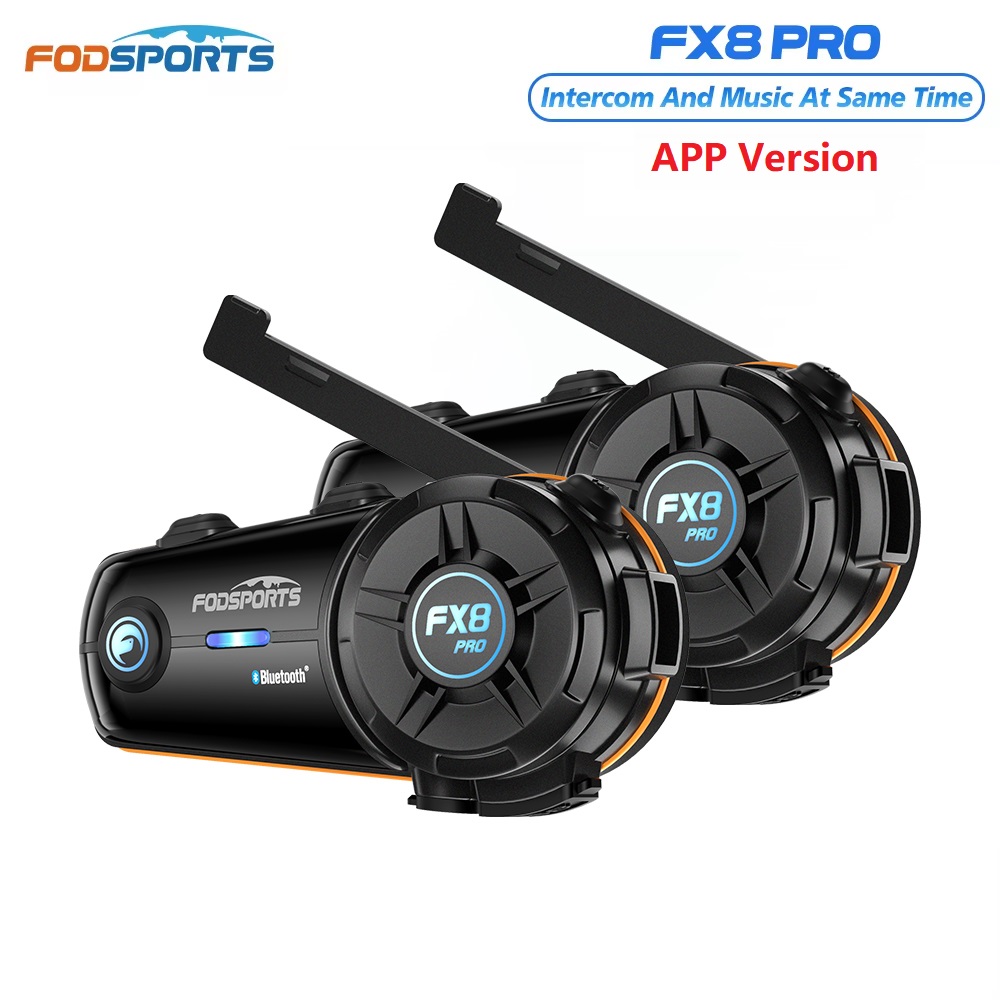 Motorcycle Intercom Group 10 Riders - 2개입 Fodsports FX8 Pro 오토바이 인터콤