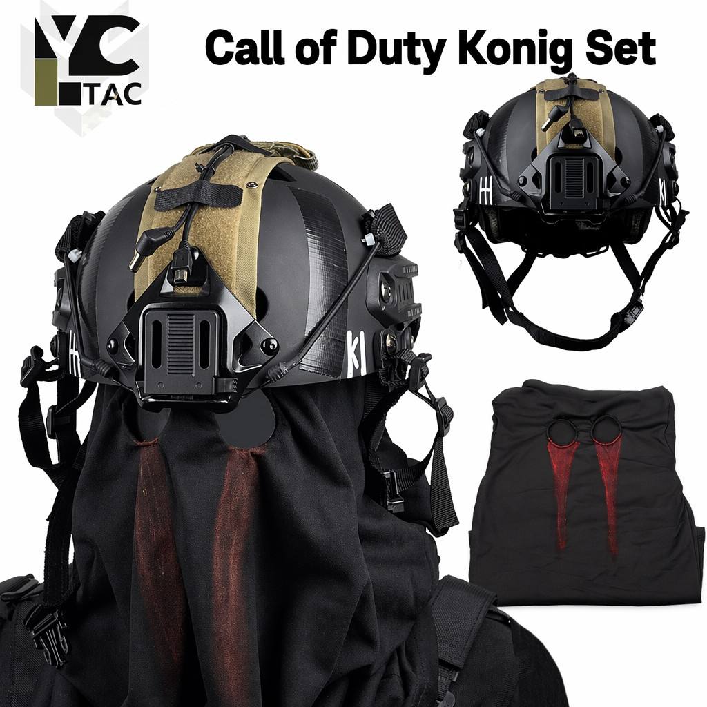 Helmet Headset Noise Cancellation - YCTAC 고스트 코닝 전술 헬멧 마스크