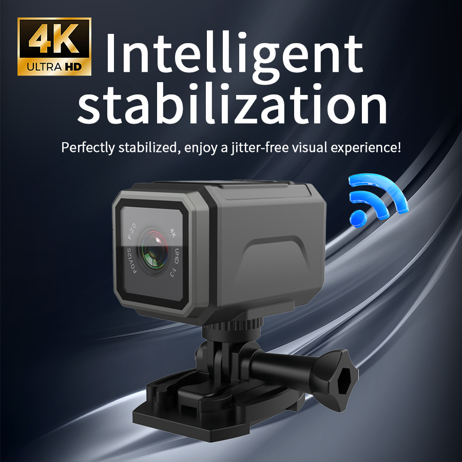 Helmet Camera 4K Wifi - 4K EIS 액션 카메라 125 °