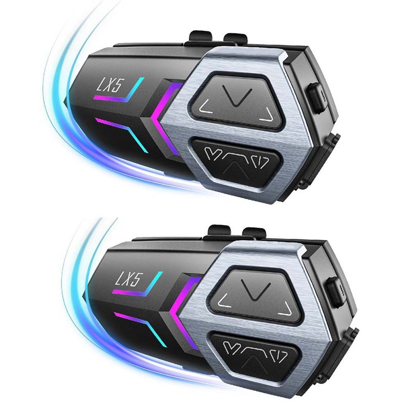 Motorcycle Intercom Mesh 2000M - AASS-LX5 오토바이 헬멧용 헤드폰, 10명까지 사용