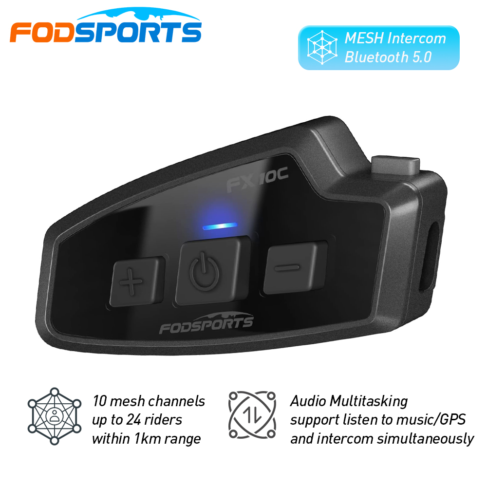 Bluetooth Headset Helmet 1000M - Fodsports FX 10C 오토바이 메쉬 인터콤