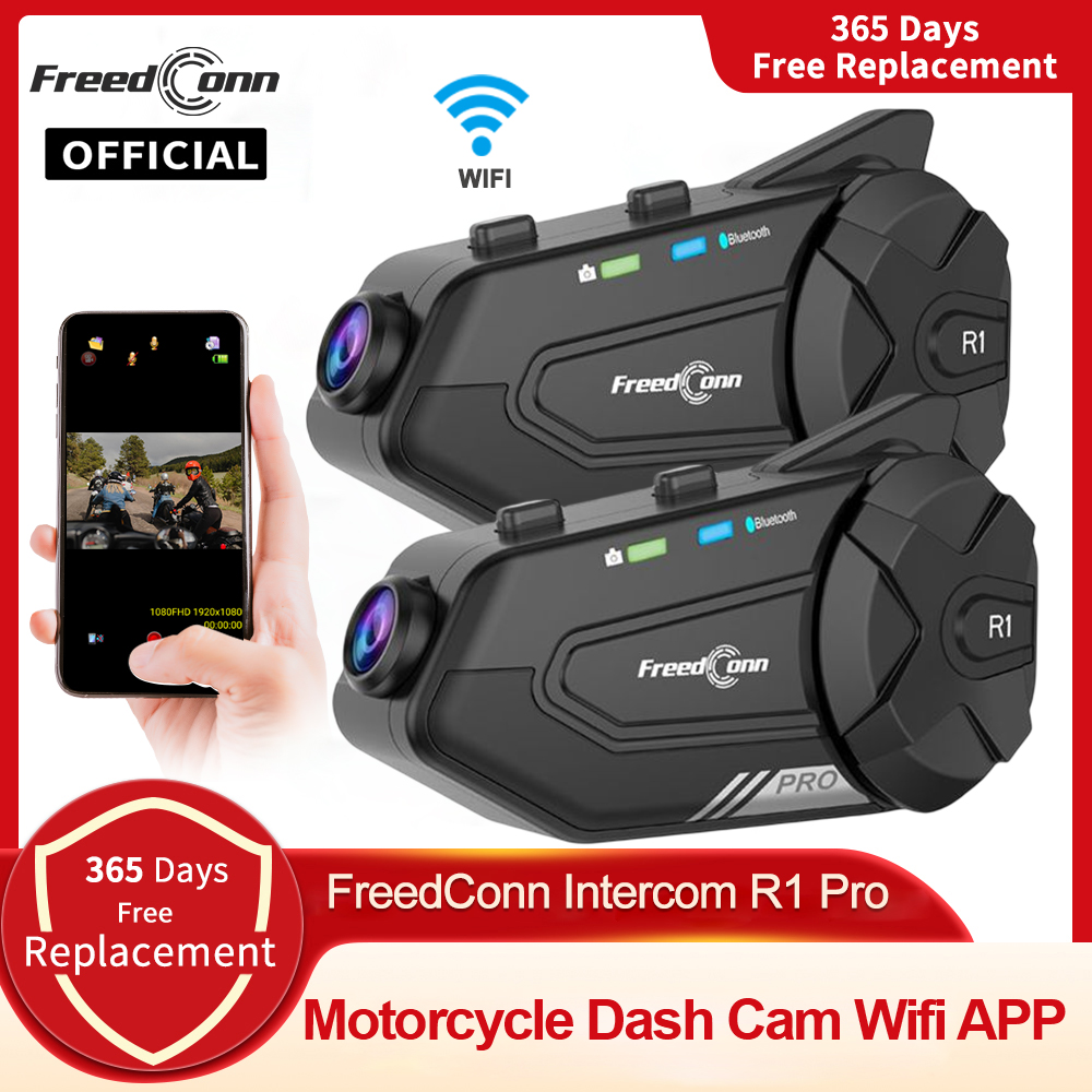 Motorcycle Helmet Intercom 6 Rider - Freedconn R1 PRO 오토바이 헬멧 헤드셋