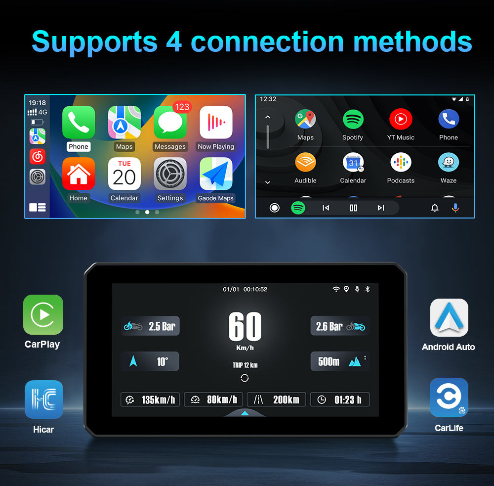 DM601 6인치 휴대용 오토바이 무선 카플레이 안드로 - Motorcycle Gps Navigator Waterproof 리뷰 및 가격