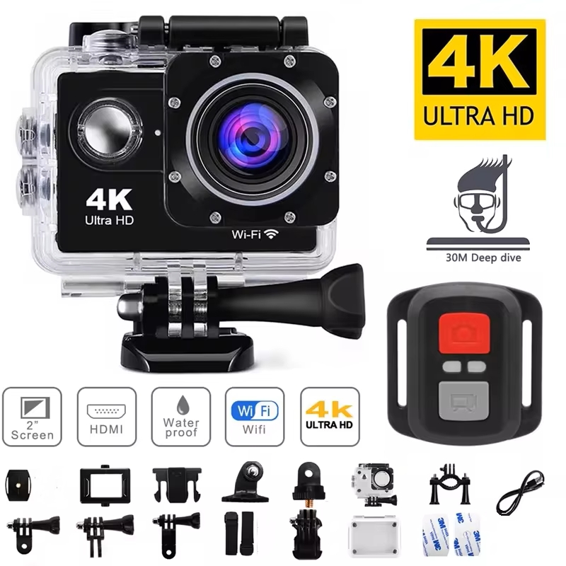 4K 액션 카메라 1080P/30FPS WiFi 2.0 - Helmet Communication System Camera 리뷰 및 가격