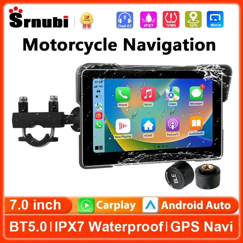 7인치 오토바이 카플레이 무선 CarPlay 안드로이드 - Motorcycle Gps Navigator Waterproof 리뷰 및 가격