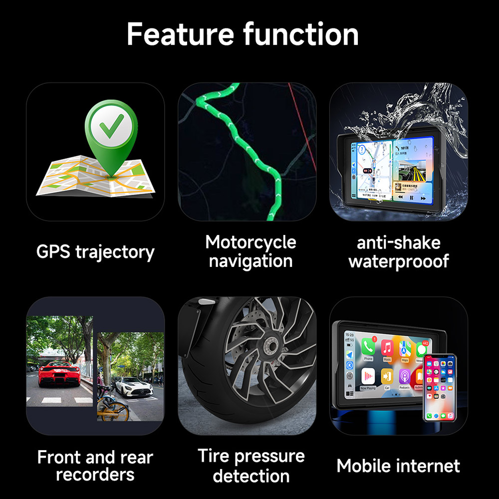 7인치 오토바이 멀티미디어 플레이어 2K HD GPS  - Motorcycle Gps Navigator Waterproof 리뷰 및 가격