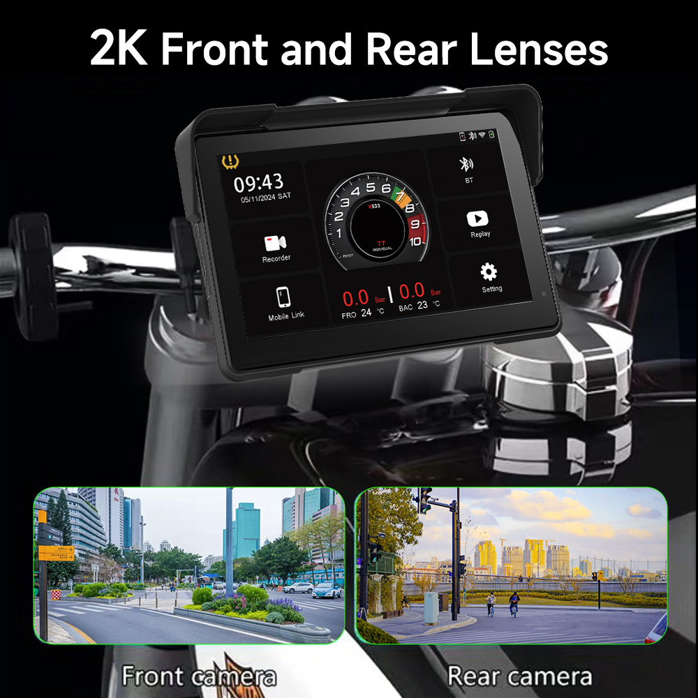 7인치 오토바이 멀티미디어 플레이어 2K HD GPS  - Motorcycle Gps Navigator Waterproof 리뷰 및 가격