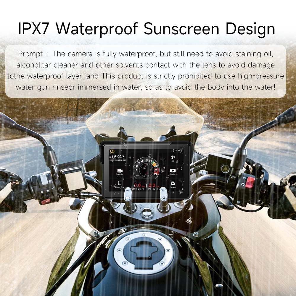 7인치 오토바이 멀티미디어 플레이어 2K HD GPS  - Motorcycle Gps Navigator Waterproof 리뷰 및 가격