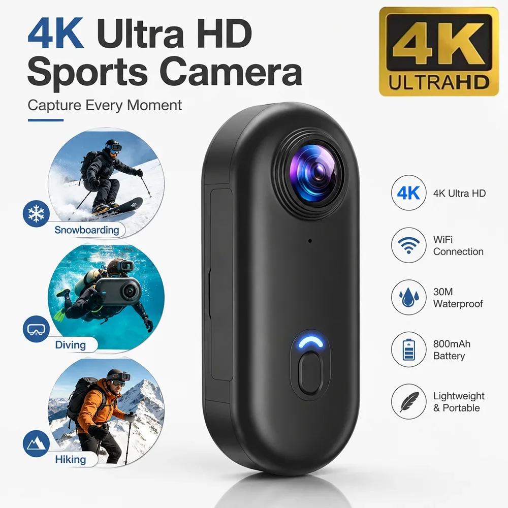4K/1080P WiFi 마그네틱 액션 카메라 1080 - Helmet Camera 4K Wifi 리뷰 및 가격