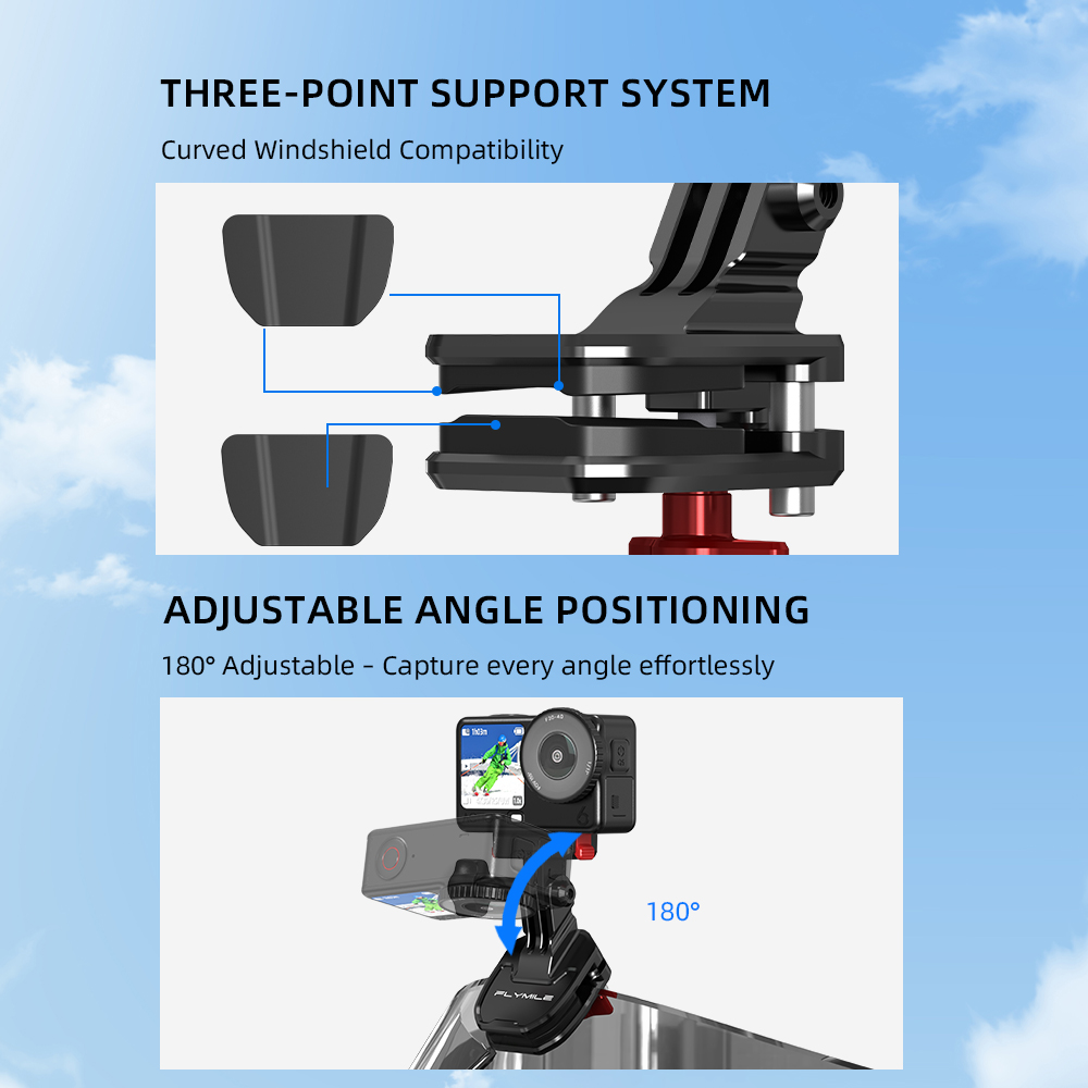 플라이마일 오토바이 윈드스크린 클립, DJI 액션/In - Helmet Communication System Camera 리뷰 및 가격