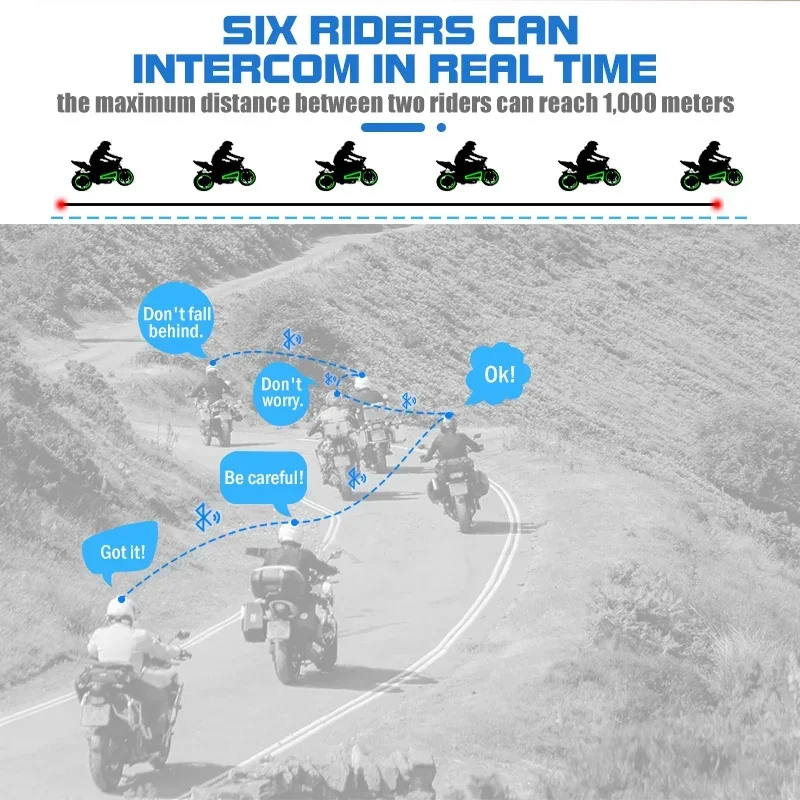 2PCS Maxto M2 오토바이 헬멧 블루투스 헤드셋 - Motorcycle Helmet Intercom 6 Rider 리뷰 및 가격