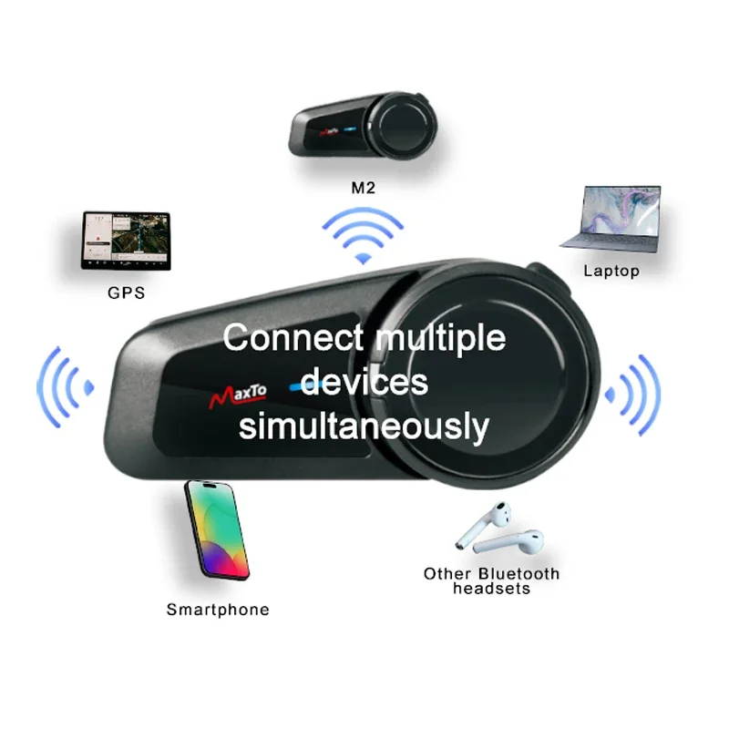 2PCS Maxto M2 오토바이 헬멧 블루투스 헤드셋 - Motorcycle Helmet Intercom 6 Rider 리뷰 및 가격