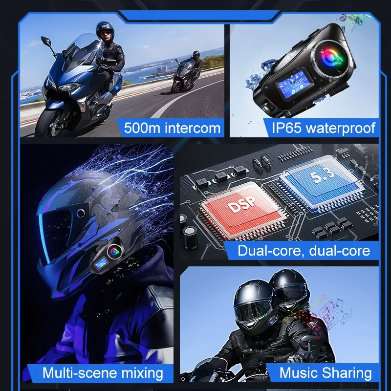 대형 스크린 디스플레이 헬멧 인터콤 오토바이 블루투스  - Bluetooth Headset Helmet 1000M 리뷰 및 가격