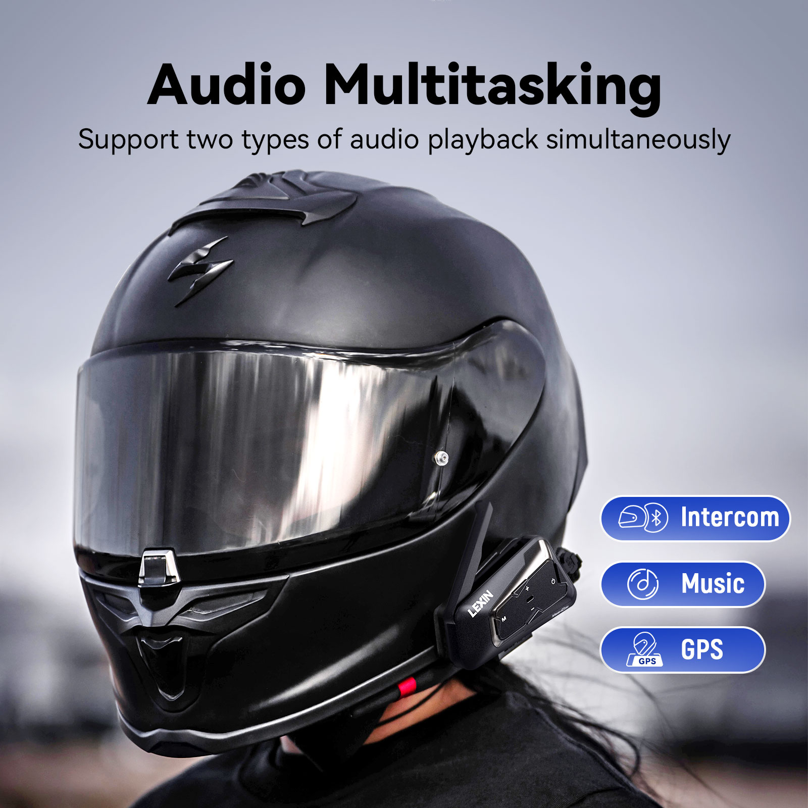 LEXIN-MeshCom 오토바이 메쉬 및 블루투스 헤 - Motorcycle Helmet Intercom 6 Rider 리뷰 및 가격