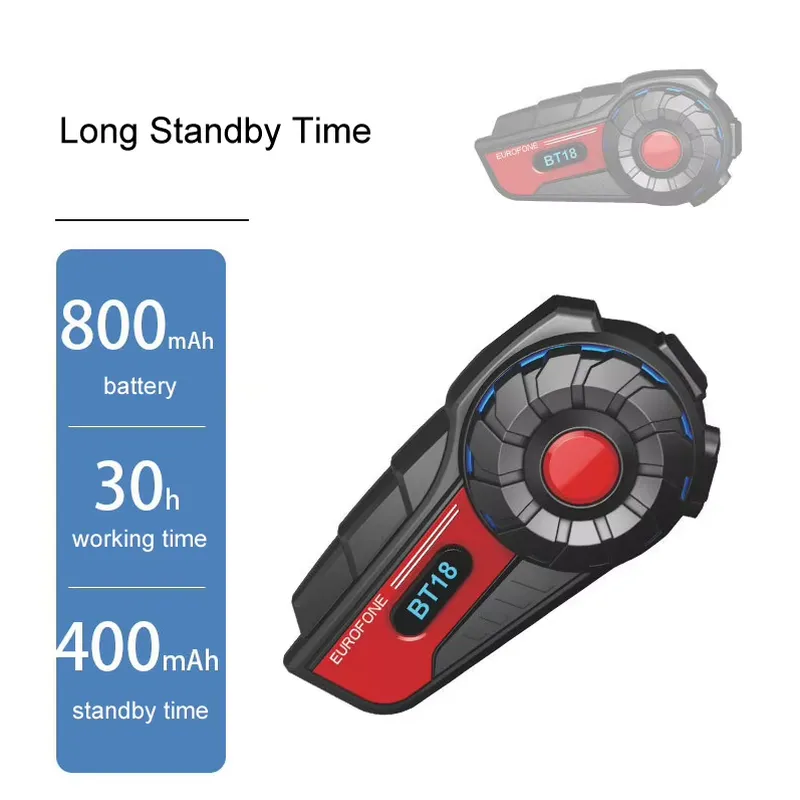 BT18 오토바이 헬멧 인터콤 IP67 방수 무선 헤드 - Helmet Bluetooth Headset Waterproof 리뷰 및 가격