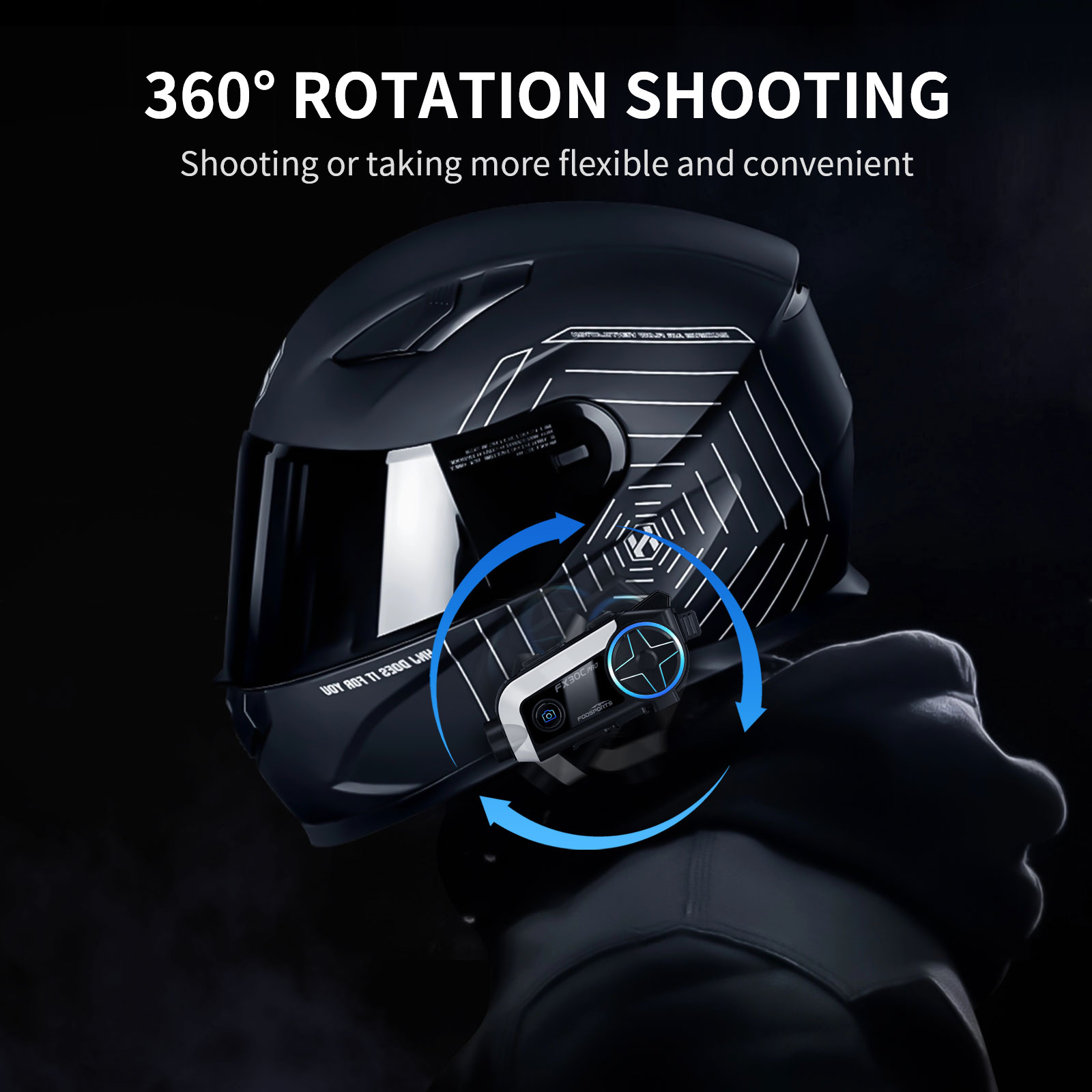Fodsports FX30C 프로 오토바이 인터콤, 카 - Helmet Communication System Camera 리뷰 및 가격