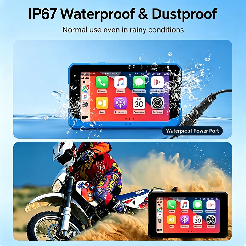 새로운 오토바이용 카플레이 디스플레이, 5인치 듀얼 블 - Motorcycle Gps Navigator Waterproof 리뷰 및 가격