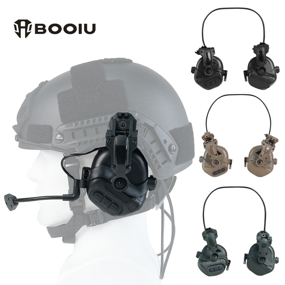 BOOIU 전술 사격 헤드셋 패스트 헬멧 3.5mm 인 - Helmet Headset Noise Cancellation 리뷰 및 가격