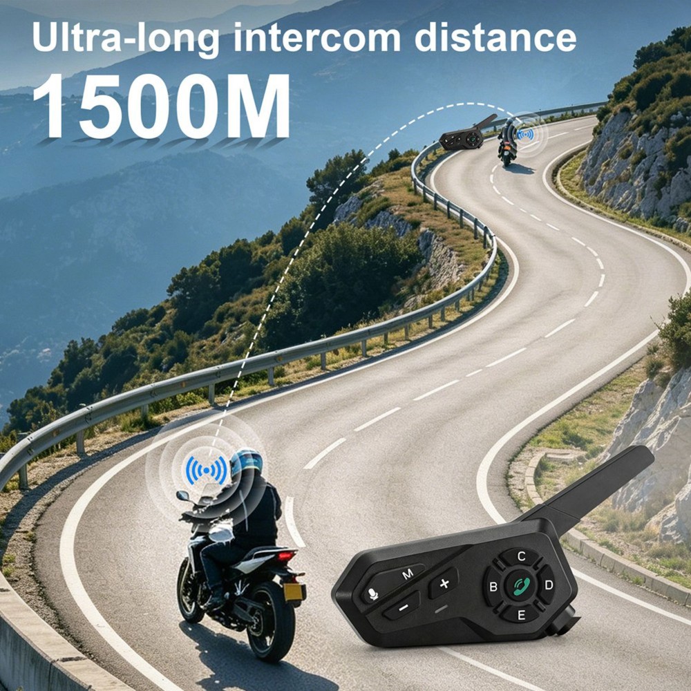 X6 오토바이용 블루투스 헬멧 인터콤, 1500m 통신 - Motorcycle Helmet Intercom 6 Rider 리뷰 및 가격