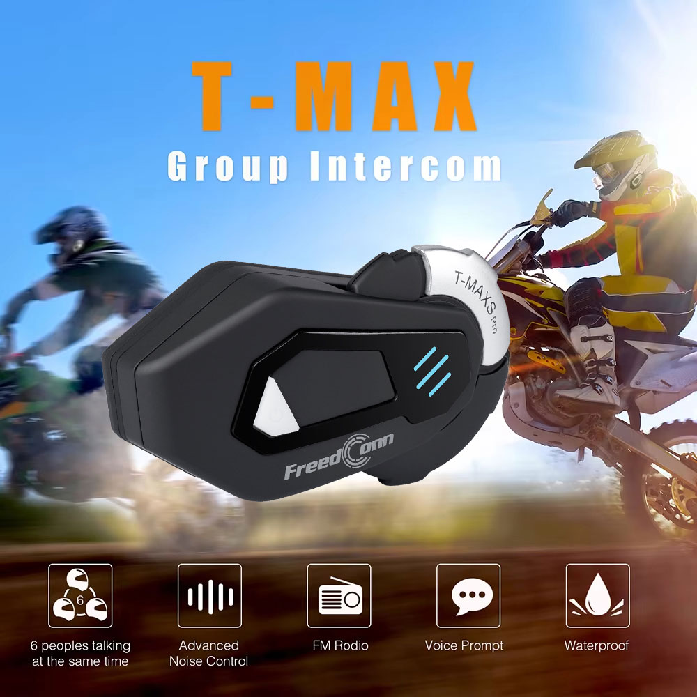 프리드콘 T MAX S PRO 오토바이 인터콤 블루투스 - Motorcycle Helmet Intercom 6 Rider 리뷰 및 가격
