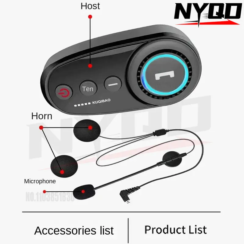 KUQIBAO 탄소 섬유 패턴 오토바이 헬멧, 방수 블 - Helmet Bluetooth Headset Waterproof 리뷰 및 가격