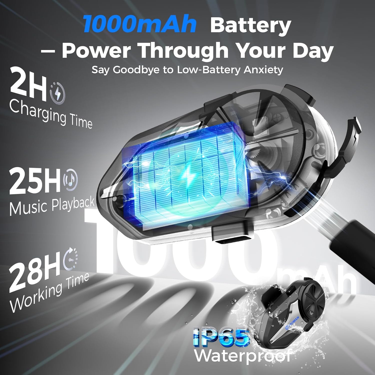 모만 오토바이 블루투스 헬멧 헤드셋 인터콤 1000mA - Motorcycle Intercom Mesh 2000M 리뷰 및 가격