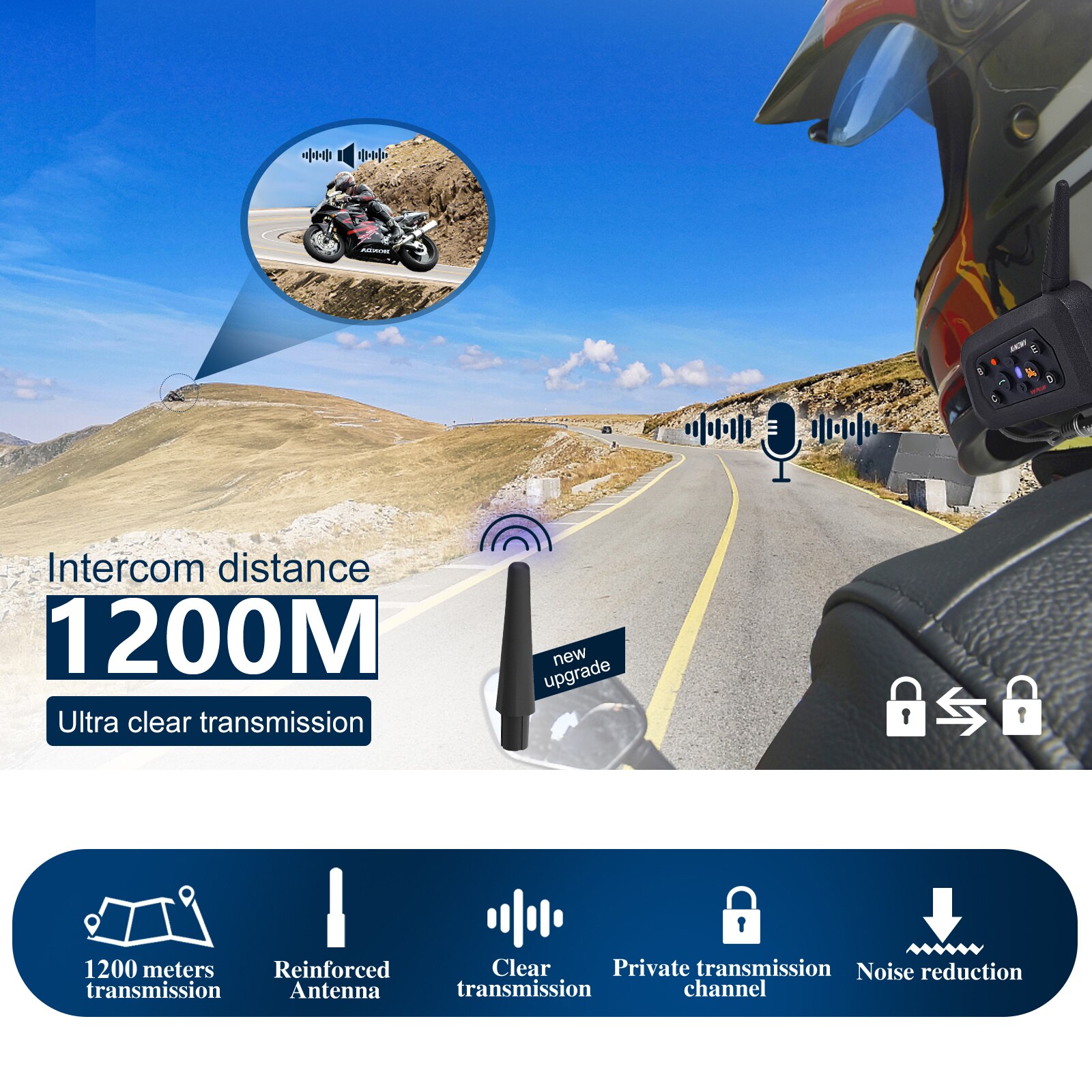 XINOWY V6 플러스 오토바이 헬멧 블루투스 헤드셋 - Motorcycle Helmet Intercom 6 Rider 리뷰 및 가격
