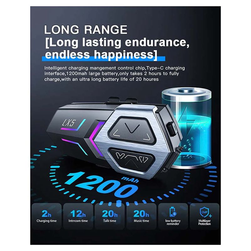 AASS-LX5 오토바이 헬멧용 헤드폰, 10명까지 사 - Motorcycle Intercom Mesh 2000M 리뷰 및 가격