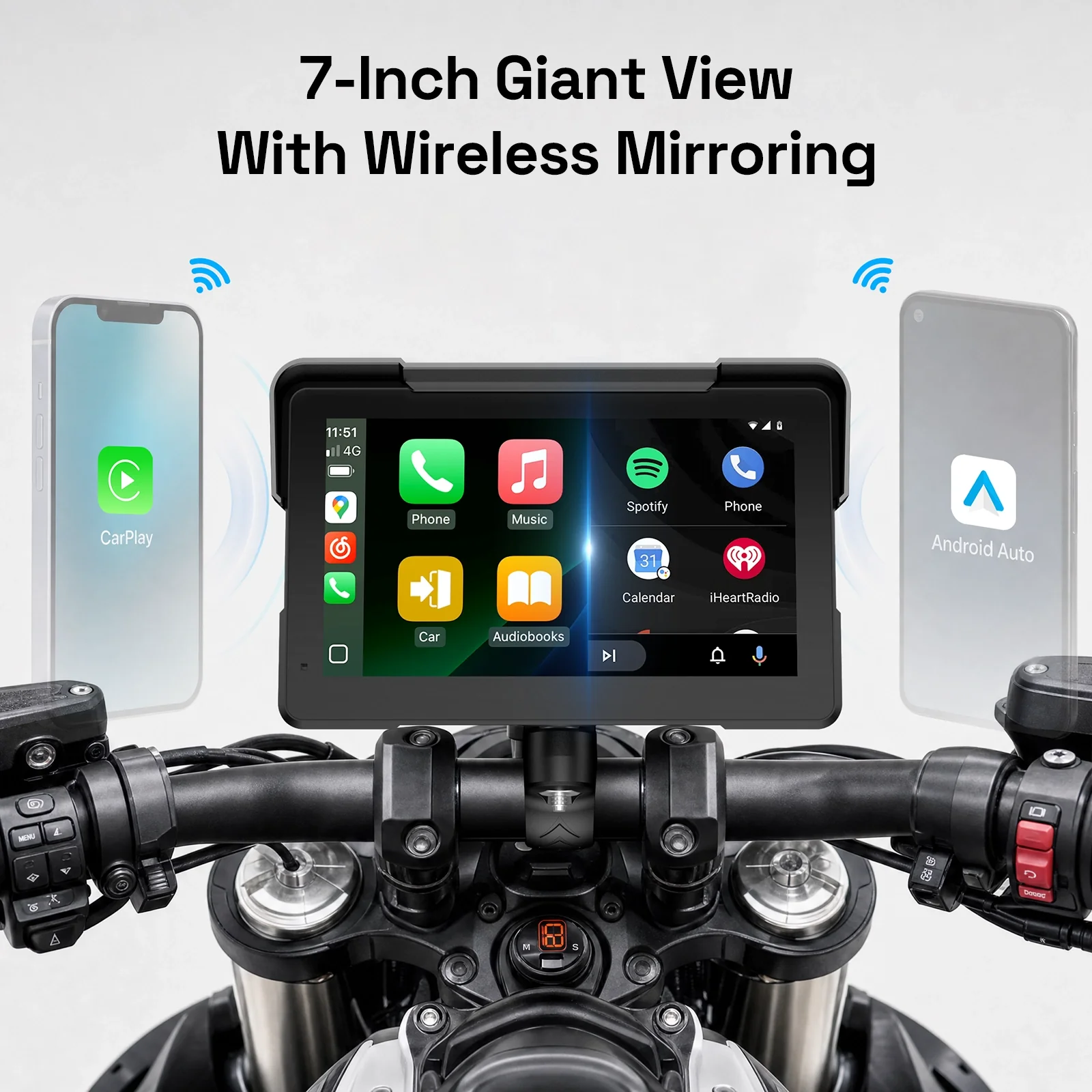 Aoocci C7 7인치 오토바이용 카플레이, TPMS - Motorcycle Gps Navigator Waterproof 리뷰 및 가격