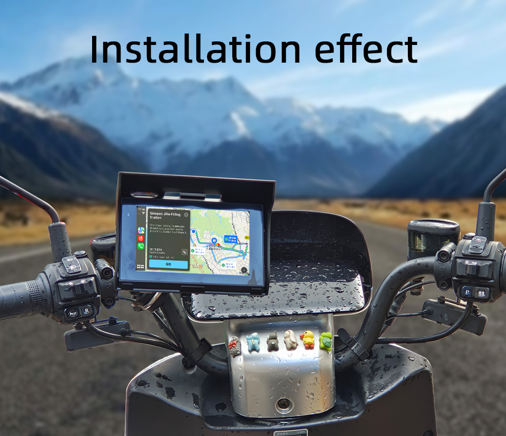 터치 스크린 무선 카플레이, 안드로이드 자동 오토바이, - Motorcycle Gps Navigator Waterproof 리뷰 및 가격
