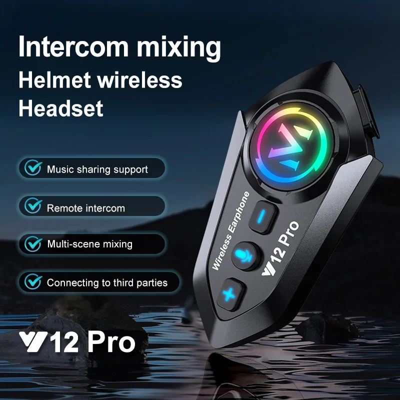 Y12 Pro 듀얼 마이크 오토바이 헬멧 인터콤 헤드셋 - Motorcycle Intercom With Fm Radio 리뷰 및 가격
