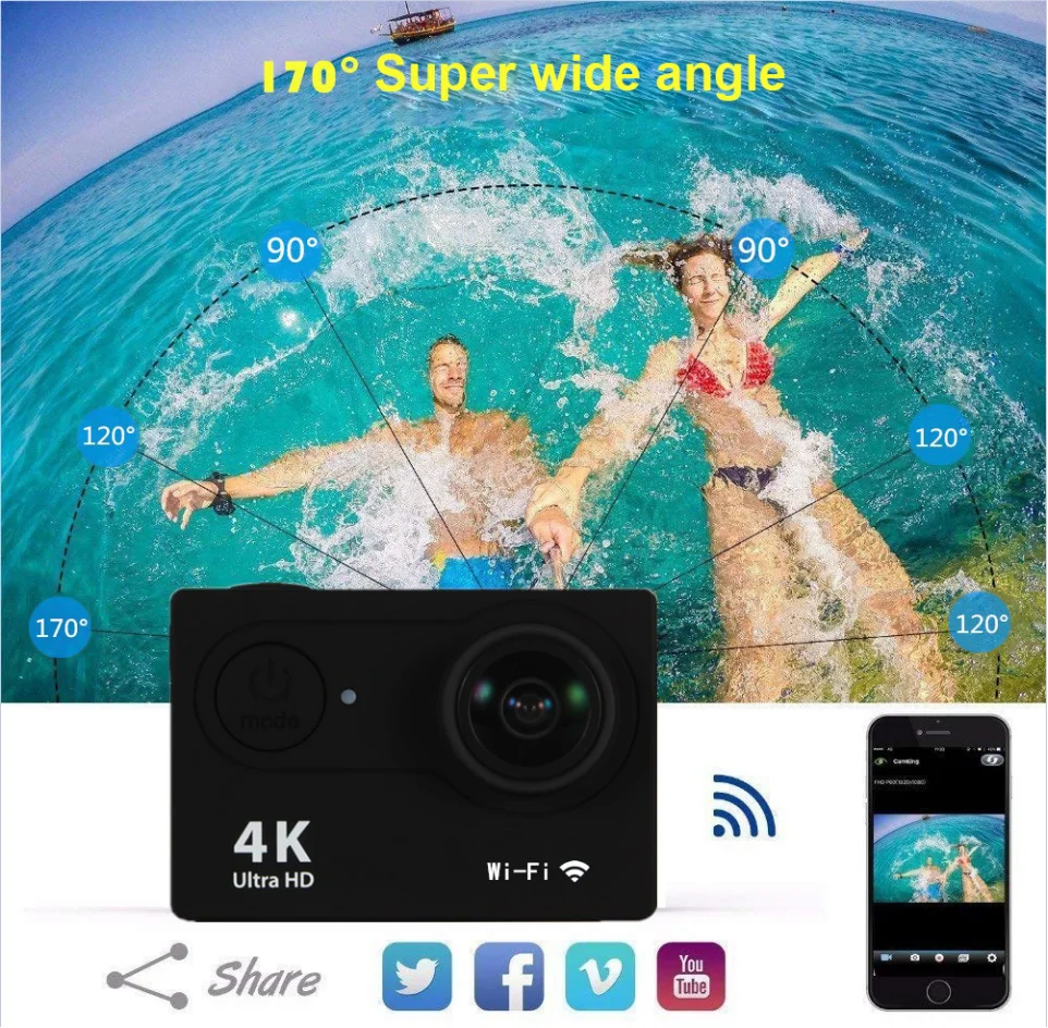 4K 액션 카메라 1080P/30FPS WiFi 2.0 - Helmet Camera 4K Wifi 리뷰 및 가격