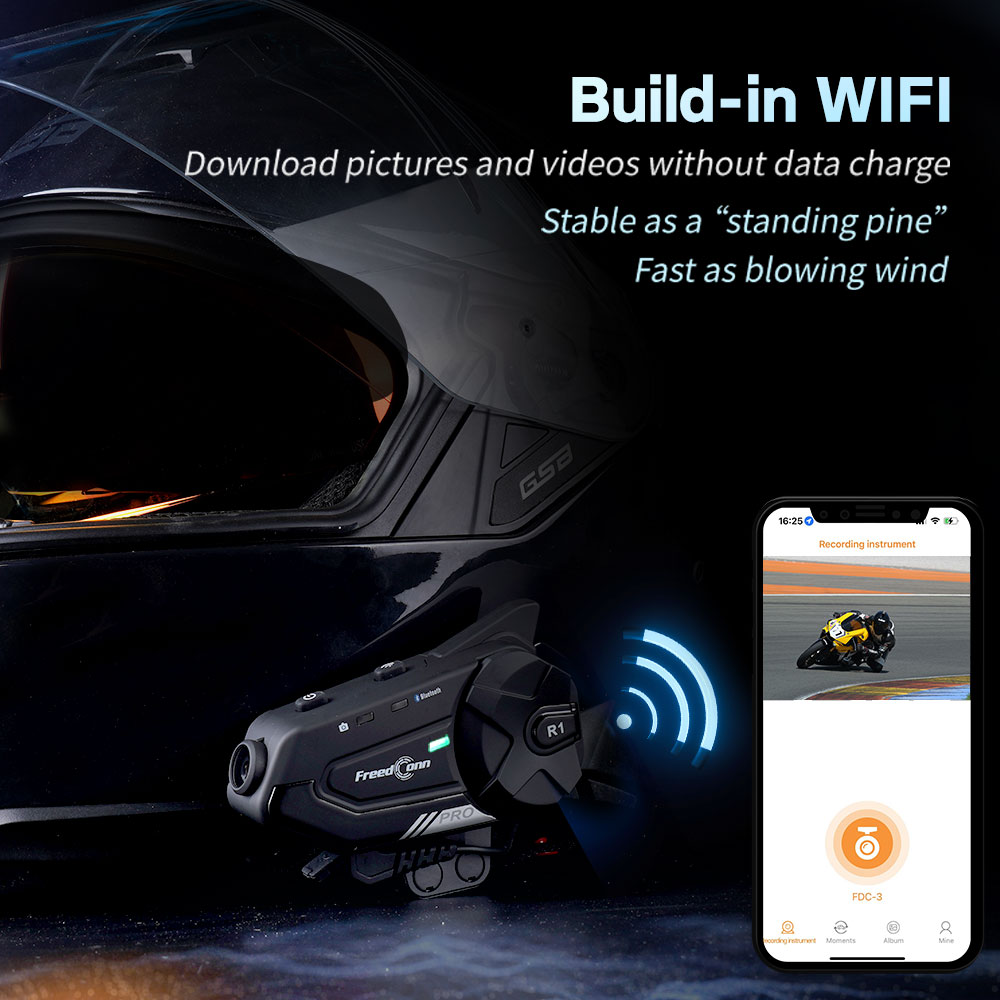 Freedconn R1 PRO 오토바이 헬멧 헤드셋 그 - Motorcycle Helmet Intercom 6 Rider 리뷰 및 가격